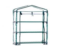 Invernadero PVC/Acero Gardiun Leaf I 3 Estantes 69x49x130 cm Verde con Puerta con Cremallera