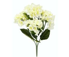 Flores Artificiales de Hortensia con 5 Flores, Flores Artificiales de Seda, decoración de Boda, Flores Artificiales, Flores Falsas, decoración de Seda Falsa