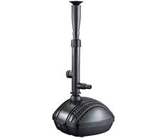 AquaForte FP-1000 con FT02, conjunto de bomba de fuente que incluye accesorios, campana de agua y cabezal de fuente multietapa, caudal 1 m3 por hora, altura de impulsión 1,8 m, 14 vatios