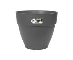 Elho Vibia Campana Round 20 - Macetero por Exterior - Ø 19.5 x H 16.8 cm - Negro/Anthracite