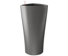 Lechuza Maceta, Charcoal Metallic Delta Premium, 30