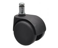 Wagner giratoria Ruedas 5tlg. Set Duro – Diámetro 50 mm, intervallgebremst, Ranuras lápiz 11 x 20 mm, Resistencia 50 kg – 02500161