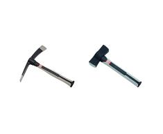 Bellota 5932-A CF - Alcotana Hacha Pala, Mango de Fibra de Carbono & 5308-A CF - Maceta albañil, Mango de Fibra de Carbono, 1000 Gramos, Color Negro Y Gris