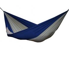 Vivere PAR24 - Hamaca paracaídas doble, nailon, Beige/Azul marino