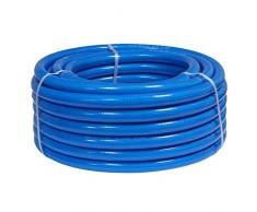 BONERVA |Manguera TRICOTADA NAUTICA | Manguera de PVC flexible 3 capas para jardín y agricultura | 10 BAR Presión (15 mm interior, 50 Metros rollo)