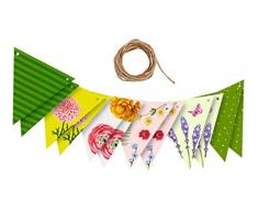 Moses Dekogirlande für den Garten Guirnalda Decorativa banderines para decoración en Fiestas de jardín u Otras festividades en Hojas Coloridas y diseño de Flores