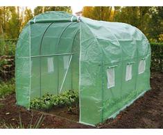 VOUNOT Invernaderos Jardin, Tunel Invernadero Huerto prar Plantas, Ubo de Acero y Plastico, Impermeable, 3 x 2 x 2 m, Verde