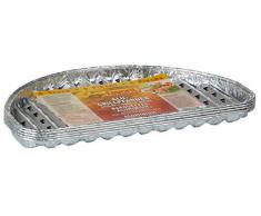 Favorit Grillplatte, medio redondo, juego de 5 - bandeja de aluminio, 30 cm de diámetro, para barbacoa o parrilla - 1815