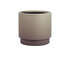 Hobby Flower Basic - Maceta Redonda con Sistema de Auto-riego, 60 x 50 cm, Color Taupe