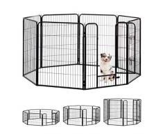 Relaxdays Jaula Perro, Cachorro y Animales Pequeños para Interior y Exterior, Acero, Negro, 100 x 76,5 x 235 cm, extra-large