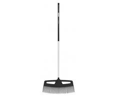 Fiskars Rastrillo para hojas, Púas muy resistentes, Negro/Naranja, Aluminio/Plástico, XXL, 1027036