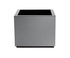 Hobby Flower Steel Mate - Maceta Cuadrada con Sistema de Auto-riego, 50 x 50 x 40 cm