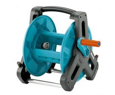 Carrete portamanguera Classic 50 de GARDENA: carrete portamanguera de agua para jardín máx. 50 m (manguera 13 mm), diseño compacto, sistema antigoteo, conexión inclinada de la manguera (8007-20)
