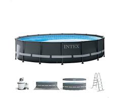 Intex 26326NP - Piscina elevada redonda INTEX Ultra XTR Frame 488x122 cm con depuradora, Multicolor