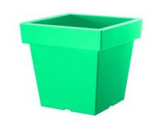 Jardinera mod. lofly low 200. 20x20x19 cm. turquesa