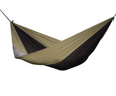 Vivere PAR22 - Hamaca paracaídas doble, nailon, Negro/Camello