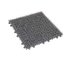 WERKA PRO Juego de 6 losas de 30 x 30 cm, Color Gris, Efecto césped, sintético, losa de jardín de plástico para Exterior, con Capacidad de sujeción y Alta Resistencia a la Intemperie, decoración
