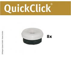 Wagner QuickClick® Suelo para sillas (Ultrasoft, Mecanismo QuickClick, 8 Unidades Natural – Diámetro 20 Mm – 15802300