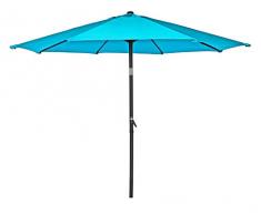 HERMO ROUN - Sombrilla para mesa de patio o jardín con 8 varillas, 228,6 cm de diámetro (verde)