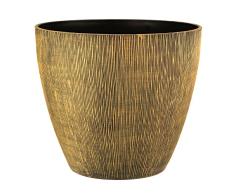 Verdenia 23402 Arizona - Maceta Decorativa para Plantas de Interior y Exterior, de plástico, Redondo, Muchos Colores, 33 cm, bambú