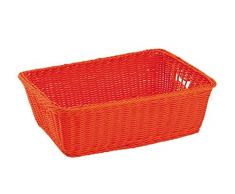 King Home c1567072/A cesta Sunny de mimbre sintético, naranja