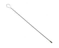 Kamino - Flam – Mango de metal para cepillo de chimenea (longitud 1000 mm), Mango para drenaje de estufas, tubos de estufa, chimeneas de obra, de leña – resistente y durable – gris/plata