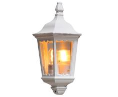 Konstsmide Firenze 7229-250 - Lámpara de Pared (25 x 16 x 44,5 cm, 1 x 100 W, IP43), Color Blanco Mate