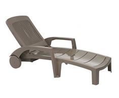 GROSFILLEX 44041181 Tumbona Abatible Fidji, Taupe, 187 x 73 x 28 cm