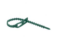 Black+Decker Pinzas para Plantas – 100 Unidades de Bridas para Plantas – Clips Ajustables – Plástico – Verde