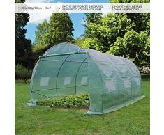 VOUNOT Invernaderos Jardin, Tunel Invernadero Huerto prar Plantas, Ubo de Acero y Plastico, Impermeable, 3 x 3 x 2 m, 9 m², Verde
