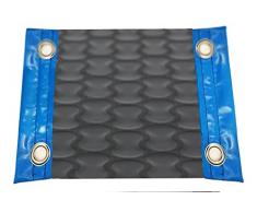International Pool Protection Manta TÉRMICA (5x5.5m) DE 500 MICRAS Geo Bubble New Energy con Refuerzo EN LOS Lados Estrechos + Cubierta DE PROTECCIÓN para COBERTOR Solar + ENROLLADOR TELESCÓPICO