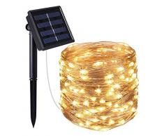 Lumi Jardin Guirnalda Solar Micro Skinny Solar 100 Leds 1200 cm, Cobre, 1200