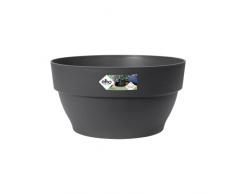 Elho Vibia Campana Bowl 27 - Macetero por Exterior - Ø 27 x H 14 cm - Negro/Anthracite