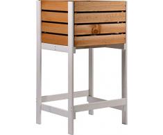 dobar 58658FSC Balcón Alto de Madera Maciza – lecho de Hierba Estrecho – Lechuga para balcón – Cama elevada Que Ahorra Espacio para jardín/terraza/balcón – 49 x 42 x 90 cm – marrón