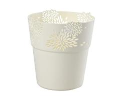 VERDENIA Aster 20533 - Maceta Decorativa para Plantas de plástico, diseño Calado, Muchos Colores, 14,5 cm, Color Crema