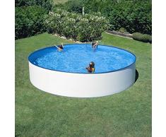 Gre M286760 - Piscina de acero blanco redonda lanzarote kitwpr302