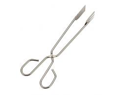 Sauvic 04466 Pinza con Pala Corta 18/8, Acero Inoxidable, 26.00x8.00x3.50 cm