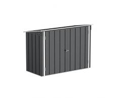 Duramax Caseta de Jardín, de Metálico, para 2 Bicicletas con Doble Puerta con Cerradura, Cobertizo Metálico de Almacenamiento, Cobertizo de Jardín para Bicicletas, Almacenamiento de Bicicletas
