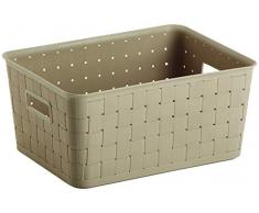 King Home - Cesta de ratán, color beige