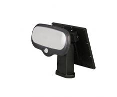 Luxform Buenos Aires - Lámpara de Pared Solar LED con PIR, Color Negro