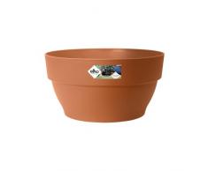 Elho Vibia Campana Bowl 27 - Macetero por Exterior - Ø 27 x H 14 cm - Marrón/Terra