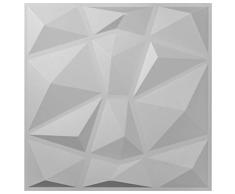 HuSuper Azulejos 3D Pared 50 x 50 CM 13 Pcs Azulejos 3D Pared de PVC Ladrillo 3D Adhesivo Pared Azulejos 3D Adhesivo Pared Azulejos Adhesivos Bao Azulejos Decorativos Cocina