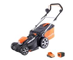 Yard Force Cortacésped Giratorio inalámbrico de 40 cm, con batería de Iones de Litio de 40 V y Cargador rápido LM G40 A