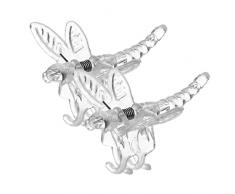 Verdenia - Pinzas para orquídeas para Plantas, Clips de Flores, Pinzas para Plantas, plástico, para apoyar Plantas, jardín, apartamento, Mariposas, Cuatro Piezas Transparentes