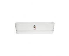 Elho Greenville Trough Long 20 - Jardinera - White - Balcónexterior - Ø 19.462 x H 18.475 - Creado con la Naturaleza en Mente