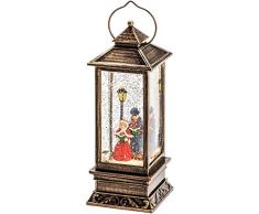 Konstsmide - Farol con luz led con diseño de 3 Velas y Relleno de Agua, para Uso en Interiores (IP20). Funciona con Pilas