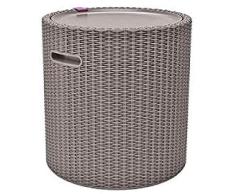 Keter - Mesa nevera para jardín Cool Stool, Capacidad 39 litros, Color capuchino