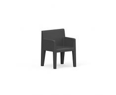 Vondom Jut Sillon, Negro, 60.8x58.8x85.8 cm