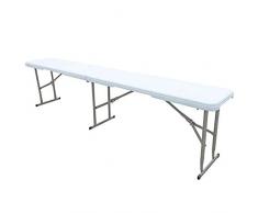 Werkapro - Banco Plegable (182 x 28 x 43 cm), Color Gris Claro