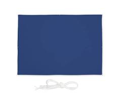 Relaxdays Toldo Vela Rectangular, 2,5 x 3,5 m, Anti-UV, Repelente al Agua, Sombra Terraza, Parasol Camping, Azul Oscuro